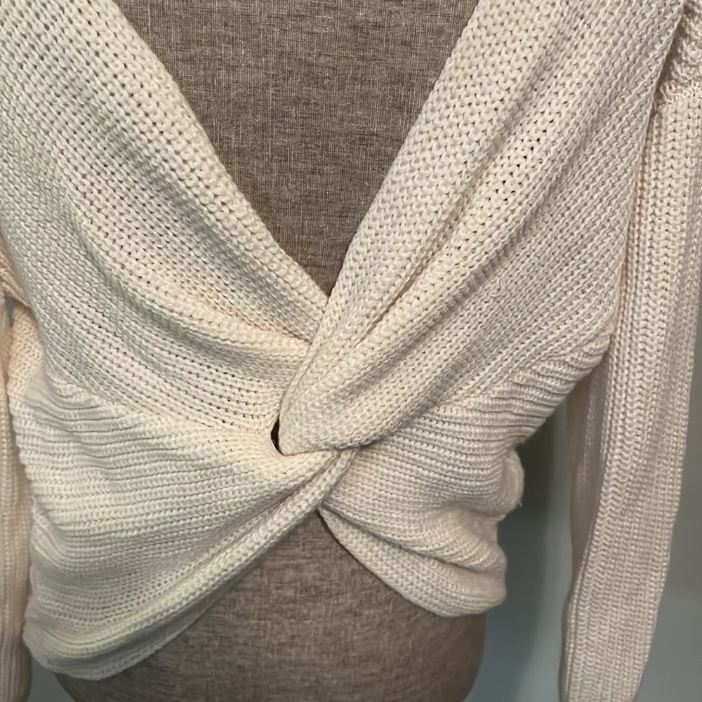 Love Tree size Large cropped sweater with detail in back. - Picture 3 of 5